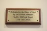 The plaque installed when the new part of the building opened 
