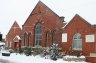 The building in the snow 